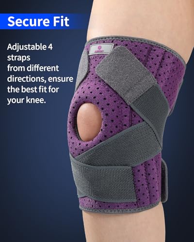ABYON Knee Brace for Women Meniscus Tear, ACL, Arthritis. Knee Support with Dual Side Stabilizers & Crossed Compression St...