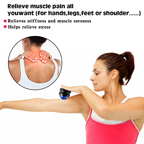 2PCS Spiky Hard Massage Balls with Manual Massage Ball, Roller Back Massager Great for Relax, Deep Tissue Massage Tool to ...