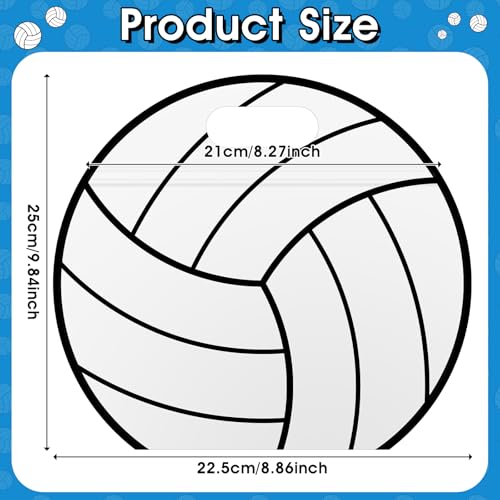 AKAIXI 24pcs Volleyball Gift Bags with Handles Reusable Sealed Snack Bags, Stand-up Bottom Treat Bags for Volleyball Coach...