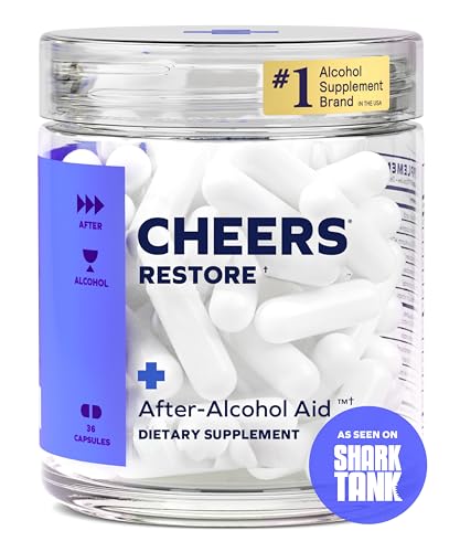 Cheers Restore | Supplement with DHM + L-Cysteine | Feel Better After Drinking & Support Your Liver | 12 Doses | Dihydromy...