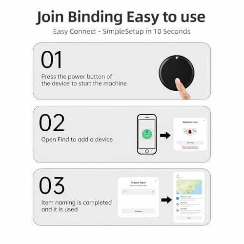 GPS Tracker for Vehicles - Car GPS Tracker Device, Real-Time Mini Vehicle Tracker, No Subscription & No SIM Card Required,...