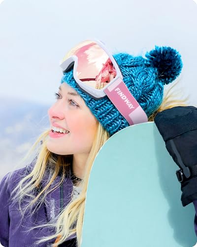 findway OTG Ski Goggles - Over Glasses Snow Snowboard Goggles for Men Women Adult & Youth - Anti-Fog 100% UV Protection