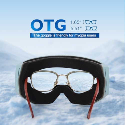 EXP VISION Ski/Snowboard Goggles, Anti-Fog Snow Goggles for Men & Women - Perfect for Skiing, Snowboarding & Winter Sports
