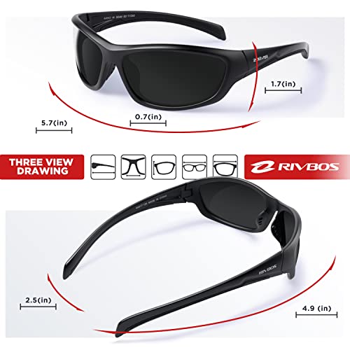 RIVBOS Polarized Sunglasses UV400 Protection for Men's and Women's Fishing, Cycling, and Outdoor Activities RB832