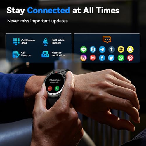Hrevzon Smart Watch for Men, GPS Smartwatch Fitness Activity Tracker with Heart Rate/Sleep Monitor, Pedometer, Bluetooth C...