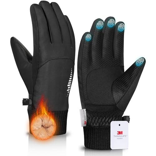 rivmount Snow Winter Gloves made with Waterproof/Touchscreen/Thermal Warm for Cold Weather Running, Cycling, Ski, Women Men