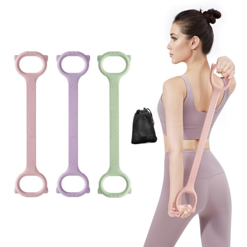 Figure 8 Workout Resistance Band - 3 Elasticities Optional 20 30 40lb, Thicker Durable Arm Back Shoulder Exercise Elastic ...