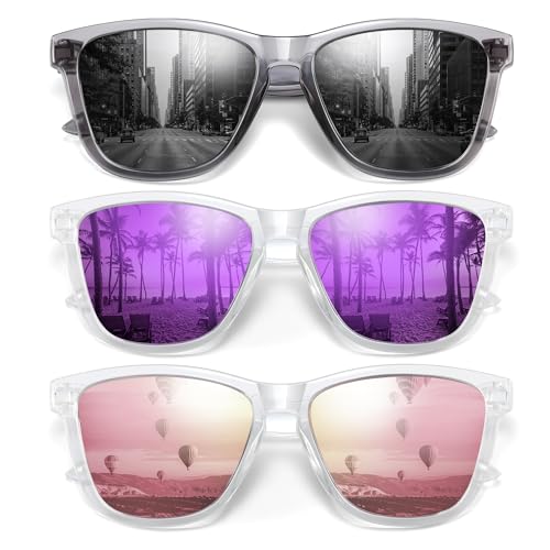 ELITERA Sunglasses Womens Polarized Sunglasses for Mens Womens Retro Mirror Lens for Driving Fishing UV400 Protection