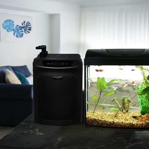 Active Aqua Hydroponic Water Chiller w/ Boost Function, 0.25 HP - Adjustable Cooling System for 40-92 Gallon Reservoirs, P...