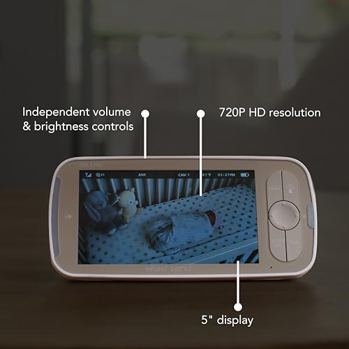 Infant Optics DXR-8 PRO Video Baby Monitor, 720P HD Resolution 5" Display, Patented A.N.R. (Active Noise Reduction), No Wi...
