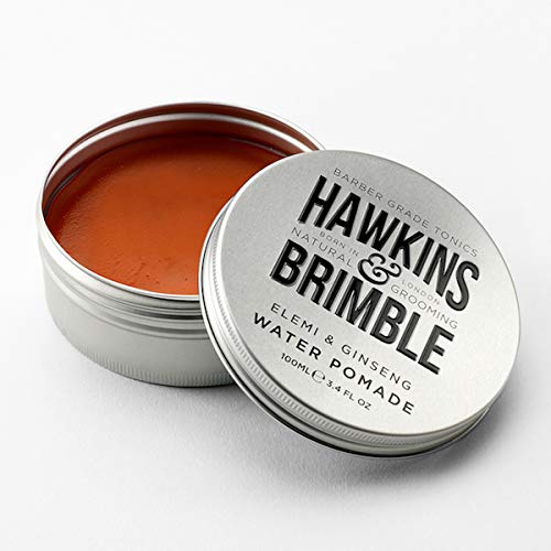 Hawkins & Brimble Water Based Pomade for Men, 100ml - Firm Hold Hair Styling with Elemi & Ginseng Scent