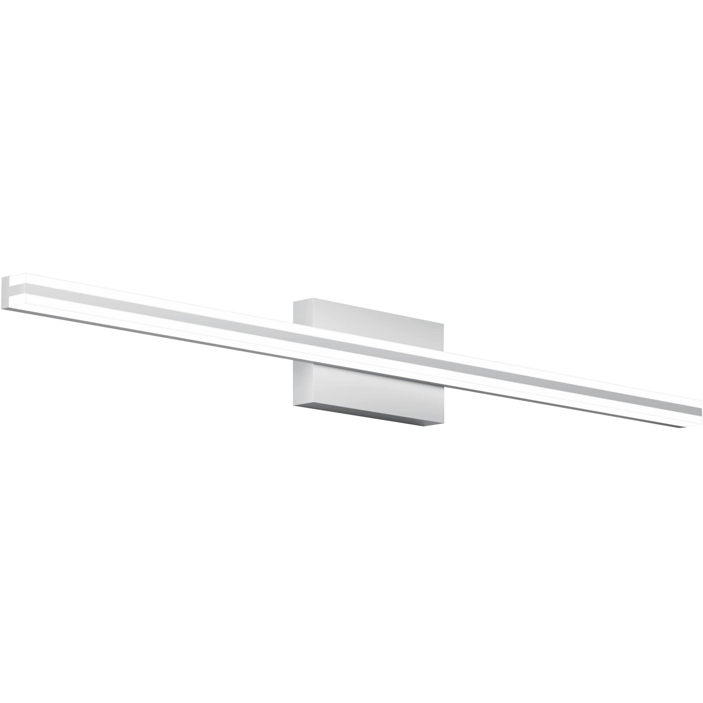 Solfart 40 Inch Modern Led Bathroom Vanity Light - Dimmable Stainless Steel Over Mirror Fixture, Silver Finish, Model 8B07B29F