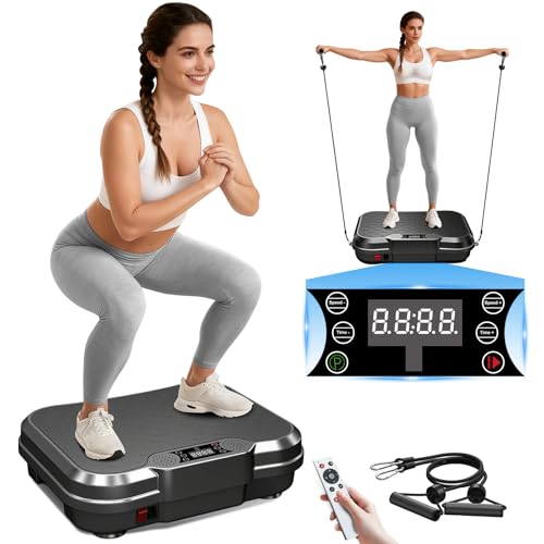AoraPulse Vibration Plate Exercise Machine, Vibration Plate for Lymphatic Drainage Weight Loss, 400 Lbs Capacity Full Body...