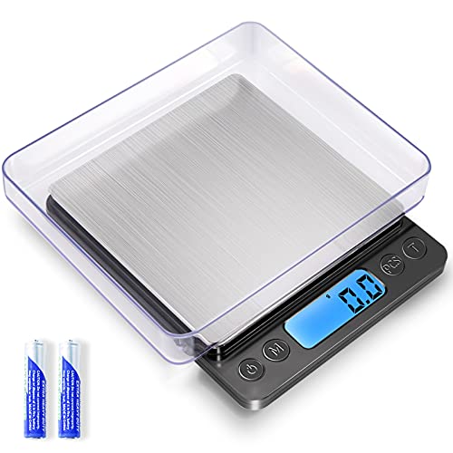 Digital Food Kitchen Scale Upgraded, YONCON 3000g/0.1g High Accuracy Mini Pocket Scale Measures in Grams and oz for Cookin...
