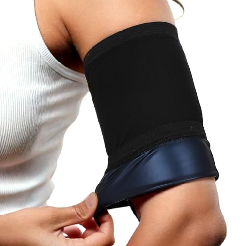 KFHENSOMR Arm Trimmers 2Pcs Women Arm Bands Workout Compression Sleeve Arms Fat Reducer Bands Sauna Sweat Arms Shaper Band...