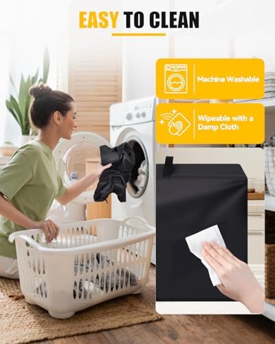Anti-Static 600D Oxford Slushie Machine Cover for Ninja Professional Slushie Machine FS301/SLUSHi Frozen Drink Maker FS301C – Waterproof & Dustproof Protective Lid for Frozen Beverage Maker, Black