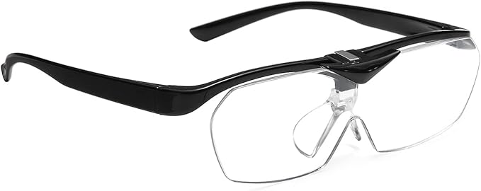 OKH Magnifying Glasses, 160% Magnification, Flip Up Down Lens, Hands-Free Magnifier Eyeglasses for Close Work, Reading, Sewing, Craft, Jewelry Making, Hobby, Painting