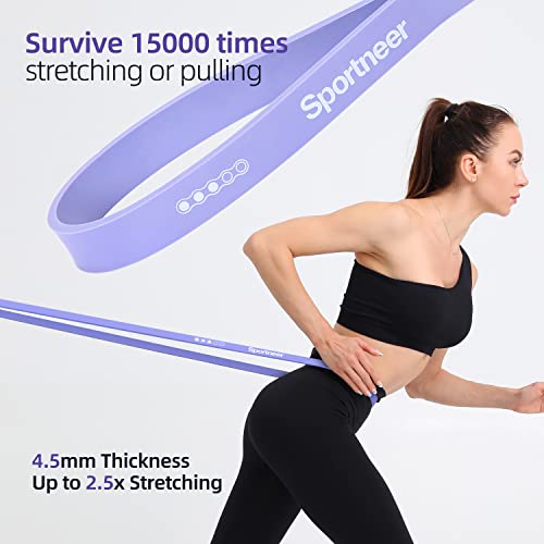 Sportneer Resistance Bands for Working Out: Pull Up Bands 5-130lb 5 Levels Exercise Bands Workout Bands Set with Handles &...