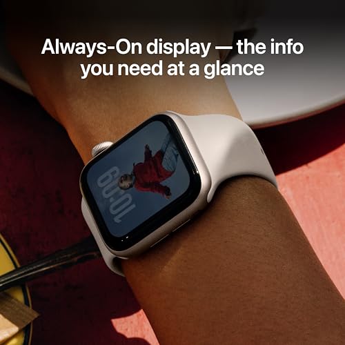 Apple Watch SE 3 [GPS 44mm] Smartwatch with Midnight Aluminum Case with Midnight Sport Band - M/L. Fitness and Sleep Track...