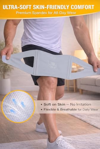 KNEEBRIGHT Light Hinged Knee Brace for Women, Strong Adjustable Compression Knee Brace for Men, Quick Wrap Around Patella ...