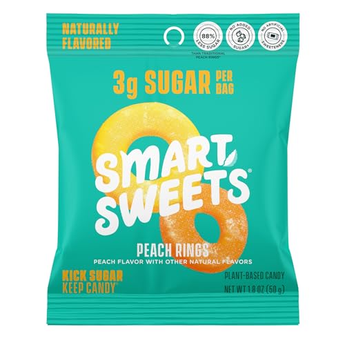 Smart Sweets, Peach Rings, 1.8 Ounce