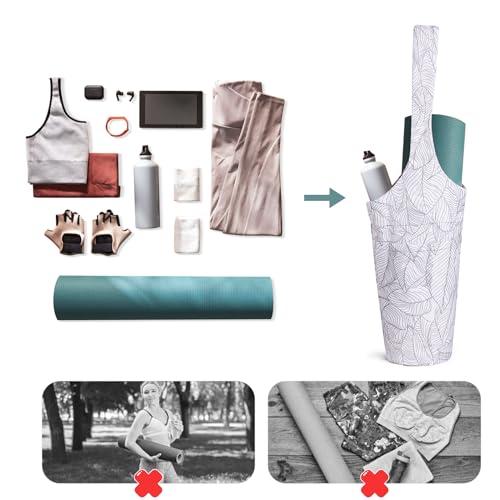 IwIeIaIrI Yoga Mat Bag for Women with Large Size Pocket and Zipper Pocket,Yoga Gifts Accessories with Adjustable Shoulder ...