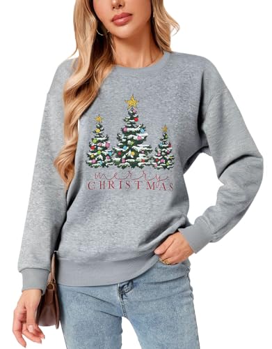 Drvitor Womens USA Sweatshirt, Long Sleeve Crewneck Pullover with American Flag & Stripes Star Print - Casual Top