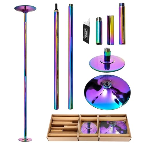 PRIOR FITNESS Premium Dance Pole Removable 45mm Spinning & Static Dancing Pole Heavy-Duty Steel Pole Dancing Pole, Adjusta...