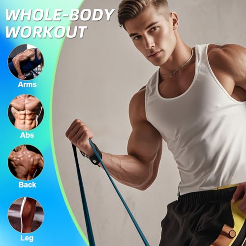 WHATAFIT Resistance Bands,Pull Up Assist Bands Set with Handles, Exercise & Workout Bands with Door Anchor for Men & Women...