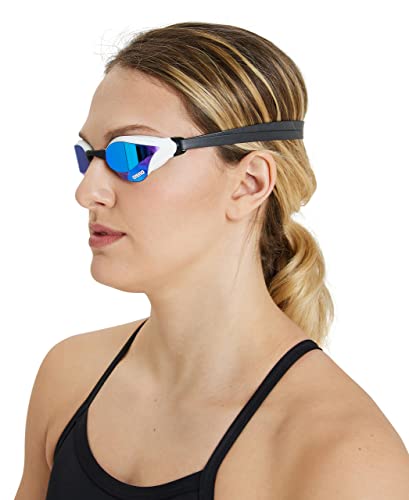 Arena Unisex Cobra Core Swipe Anti-Fog Racing Swim Goggles for Men and Women Polycarbonate Mirror/Non-Mirror Lens