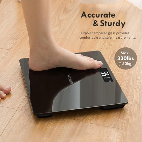 NUTRI FIT Digital Bathroom Scale for Body Weight, Bath Scale for Accurate Weight Watching with Large LCD Display, Most Acc...