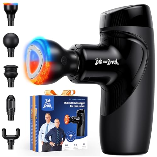 BOB AND BRAD M7 Plus Mini Massage Gun with Heat, FSA Eligible & HSA Approved Deep Tissue Percussion Massager for Back & Ne...