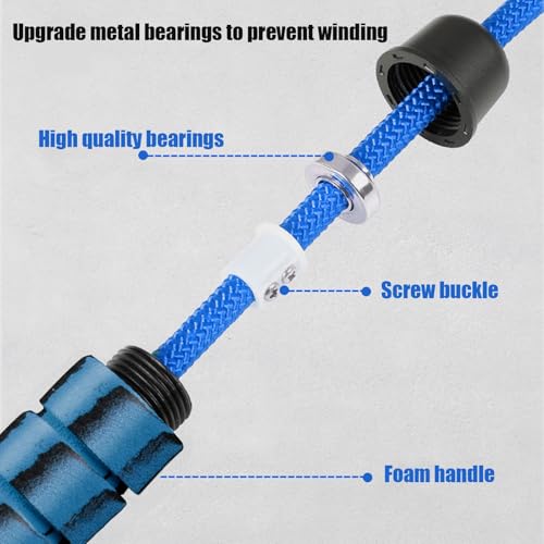 23 FT Long Jump Rope for Kids Adults,Double Dutch Jump Rope,Adjustable Skipping Ropes with High-strength Nylon Braided Rop...