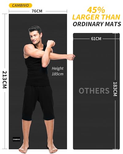 CAMBIVO Yoga Mat for Women and Men, Extra Long and Wide Exercise Mat(72"x48"/84"x30"), Large Non Slip Workout Mat for Yog...