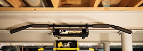 PRO Mountings I-Beam Pull Up Bar/Chin up Bar (Black Long Bar with Bent Ends)