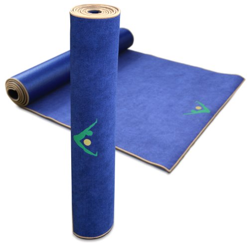 AURORAE Synergy 2in1 Hot Yoga Mat with integrated Non Slip Microfiber Towel. No Slipping No Bunching/Odor Patent Protecte...