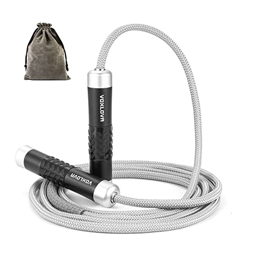 VOXLOVA Weighted Rope - 1LB Heavy Jump Rope for Men Women Fitness Workouts, Non-Slip Aluminum Handles, Premium Skipping Ro...
