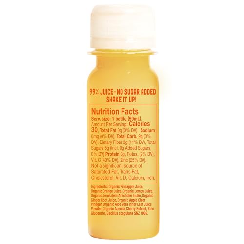 Vive Organic Digest + Immunity Pineapple Ginger Wellness Shot, 2 fl oz Bottle