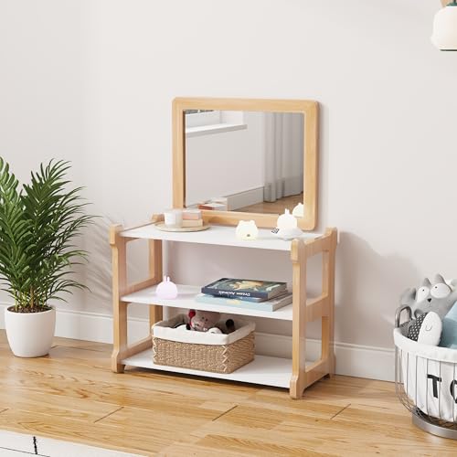 Ogears Montessori Baby Pull Up Bar, Montessori Small Mirror is Suitable for Babies Aged 6 to 18 Months, Infants Registry I...