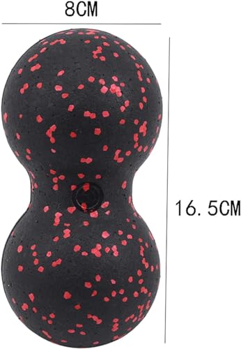 Risprsulen Black Peanut Massage Ball Double Lacrosse Massage Ball for Physical Therapy, Massage Tools and Equipment, Muscl...