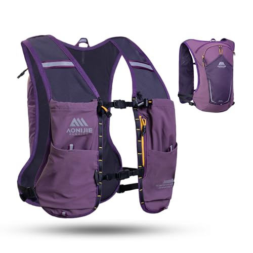 AONIJIE Running Hydration Vest for Men & Women, 8L Hydration Backpack, Multiple Pocket Designs for Water Bottles/Bladders,...