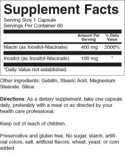 Nature's Blend Niacin No Flush 400 mg 60 Capsules