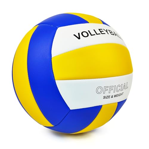 UERMAPTE Official Size 5 Volleyball Thickened Waterproof PU Anti-Burst Design for Indoor Beach and Pool Training for Begin...