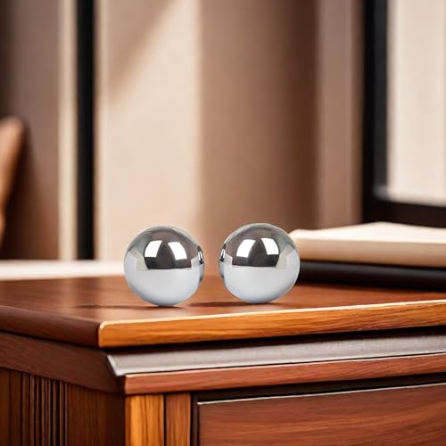 Tianigo Stainless Steel Baoding Balls Set, 1.2 Inches Chinese Health Balls, Metal Stress Relief Hand Massage Balls No Chim...