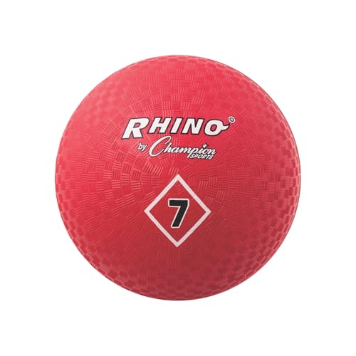 Champion Sports Playground Ball – High-Bounce 2-Ply Construction, Durable Red Ball for Throwing, Catching & Kicking - Mult...