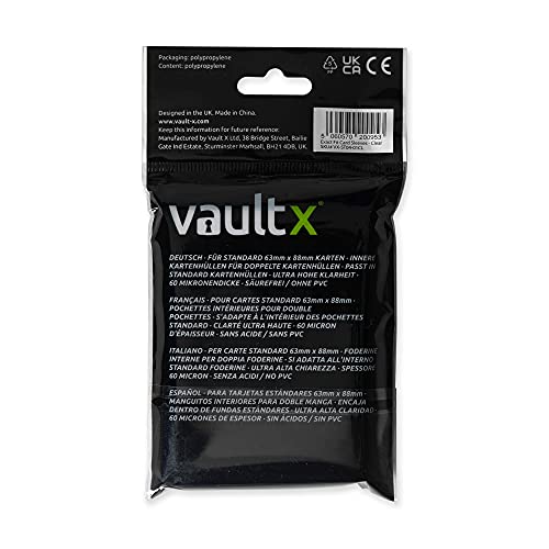 Vault X Exact Fit Trading Card Sleeves, Soft, High Clarity, Perfect Fit Inner Sleeves, Collectible Card Games, Sports, TCG...