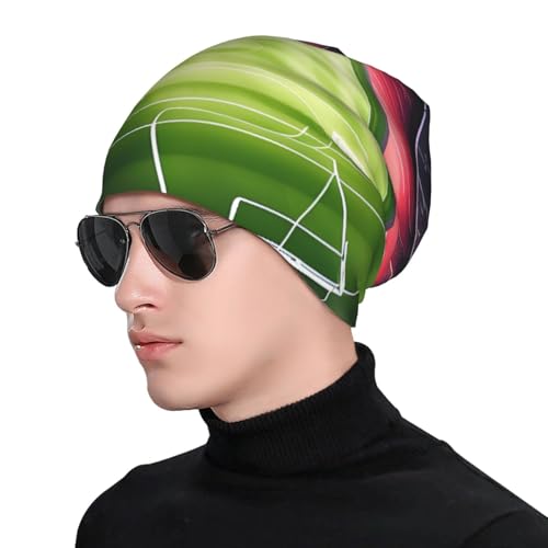 Stadium Football Satdium Field Light Night Print Beanie Hat for Men and Women Stretchy Slouchy Winter Warm Cap Headwear Ac...