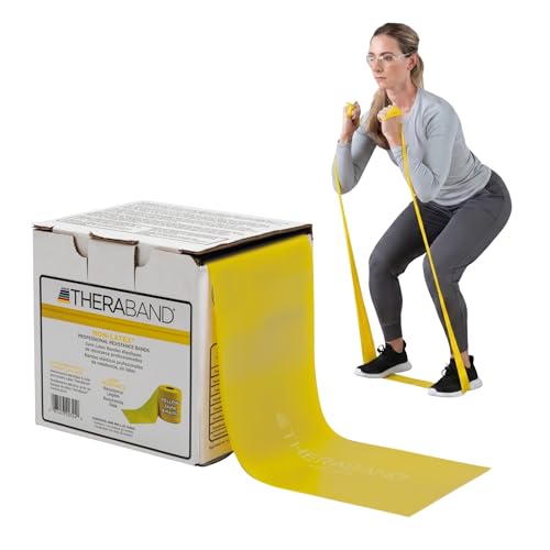 THERABAND Resistance Band 25 Yard Roll, Non-Latex Professional Elastic Stretch Bands for Upper & Lower Body Exercise Worko...