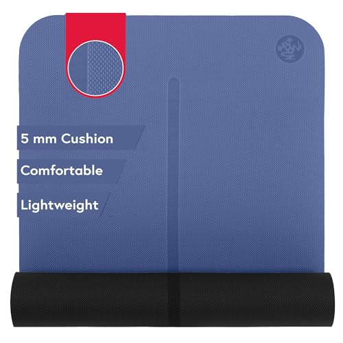 Manduka Begin Yoga Mat 68" - 5mm Cushioning | Comfortable, Lightweight & Reversible with Alignment Stripe | Budget-Friendl...
