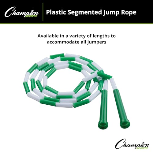 Champion Sports Plastic Segmented Jump Ropes – 7 to 16 ft Lengths – Fun, Durable Ropes for All Ages, Available in Multiple...